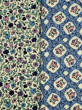 Aunt Grace 1930s Reproduction Floral Cotton Quilt Fabric Bundle Blue Pink Purple